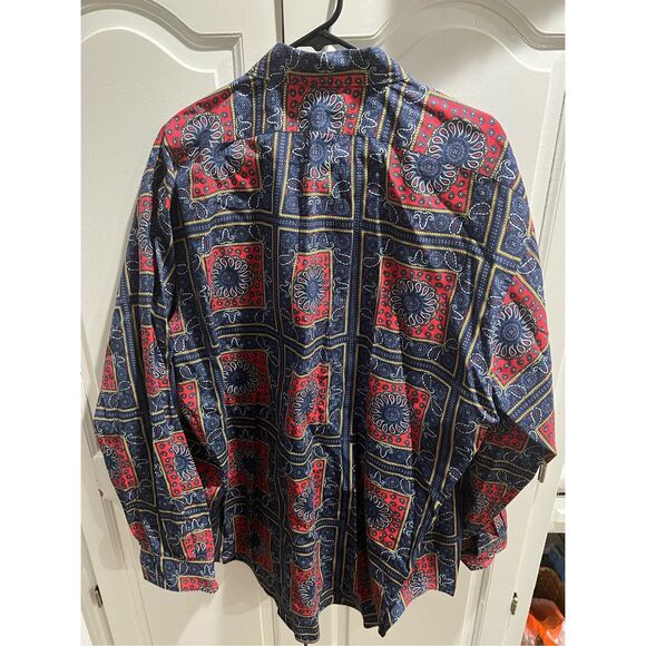 Daniel Cremieux XL Shirt Made in Hong Kong Paisley Bandana Fine Cotton - Picture 9 of 9